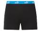 Černé šortky Puma s tyrkysovým páskem.