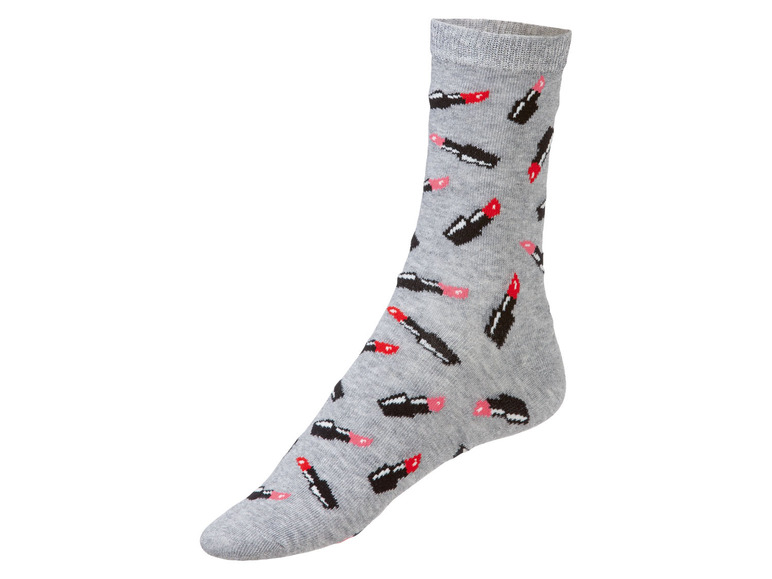  Zobrazit na celou obrazovku esmara® Dámské ponožky s veselým vzorem, BIO bavlna, 3 páry - Obrázek 13