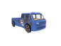 Modrý pick-up s rezavým vzorem.