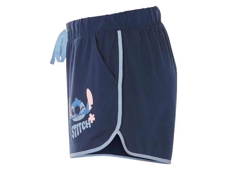 Tmavě modré bavlněné šortky s motivem Stitch od Disney.