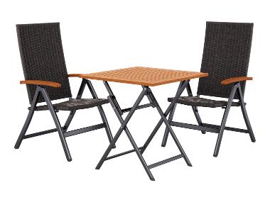 LIVARNO® Sada zahradního nábytku se skládacím stolem a křesly Valencia, 3dílná