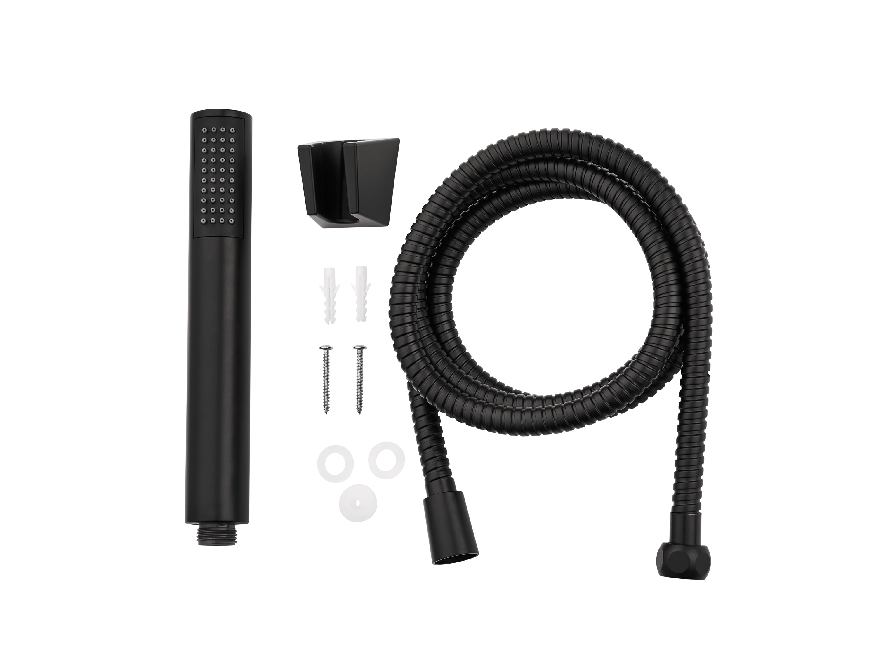 Livarno home Sprchová sada (hranatá sprchová hlavice, černá)