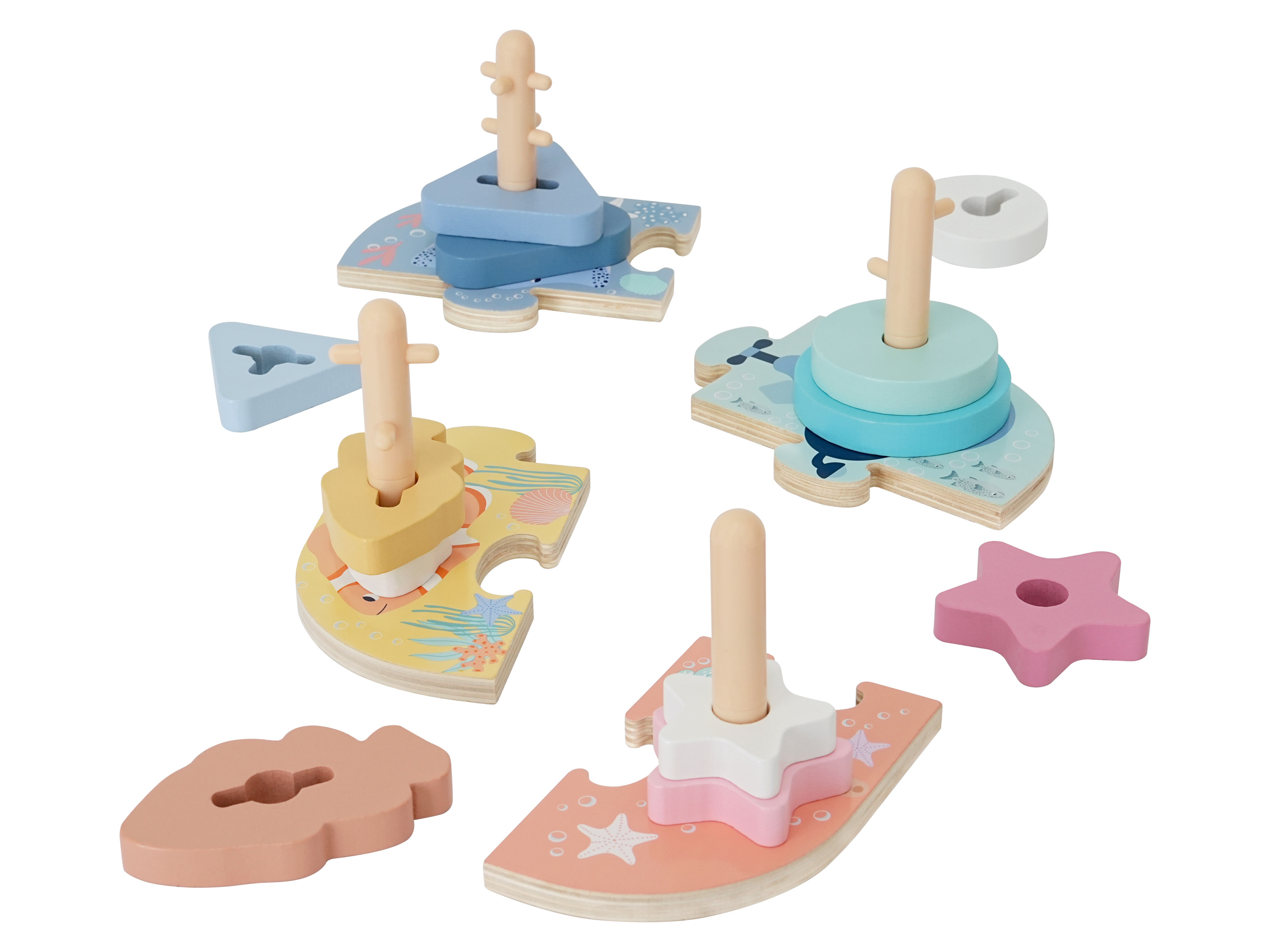 lupilu® Dřevěná motorická hračka (motorická skládačka)