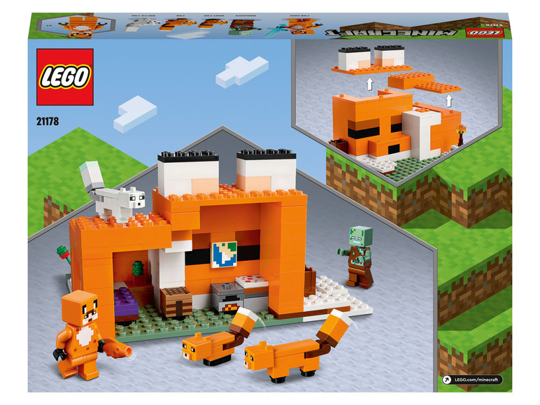  Zobrazit na celou obrazovku Lego Minecraft 21165 Včelí farma / 21171 Koňská stáj / 21178 Liščí chata / 21179 Houbový domek - Obrázek 11