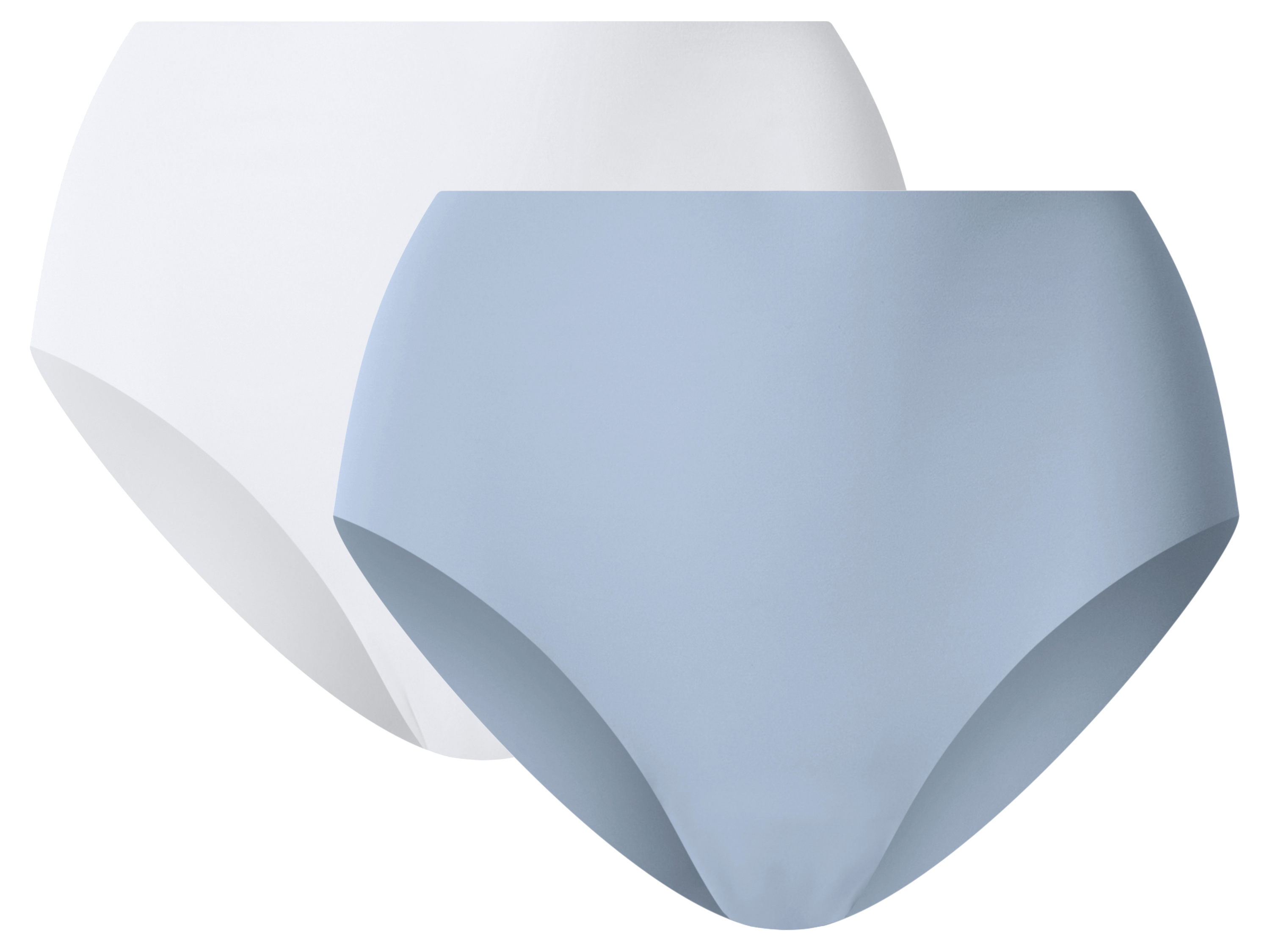 esmara® Dámské bezešvé tvarující kalhotky, 2 kusy (modrá/bílá, M (40/42))