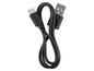 Černý USB kabel s micro-USB konektorem.
