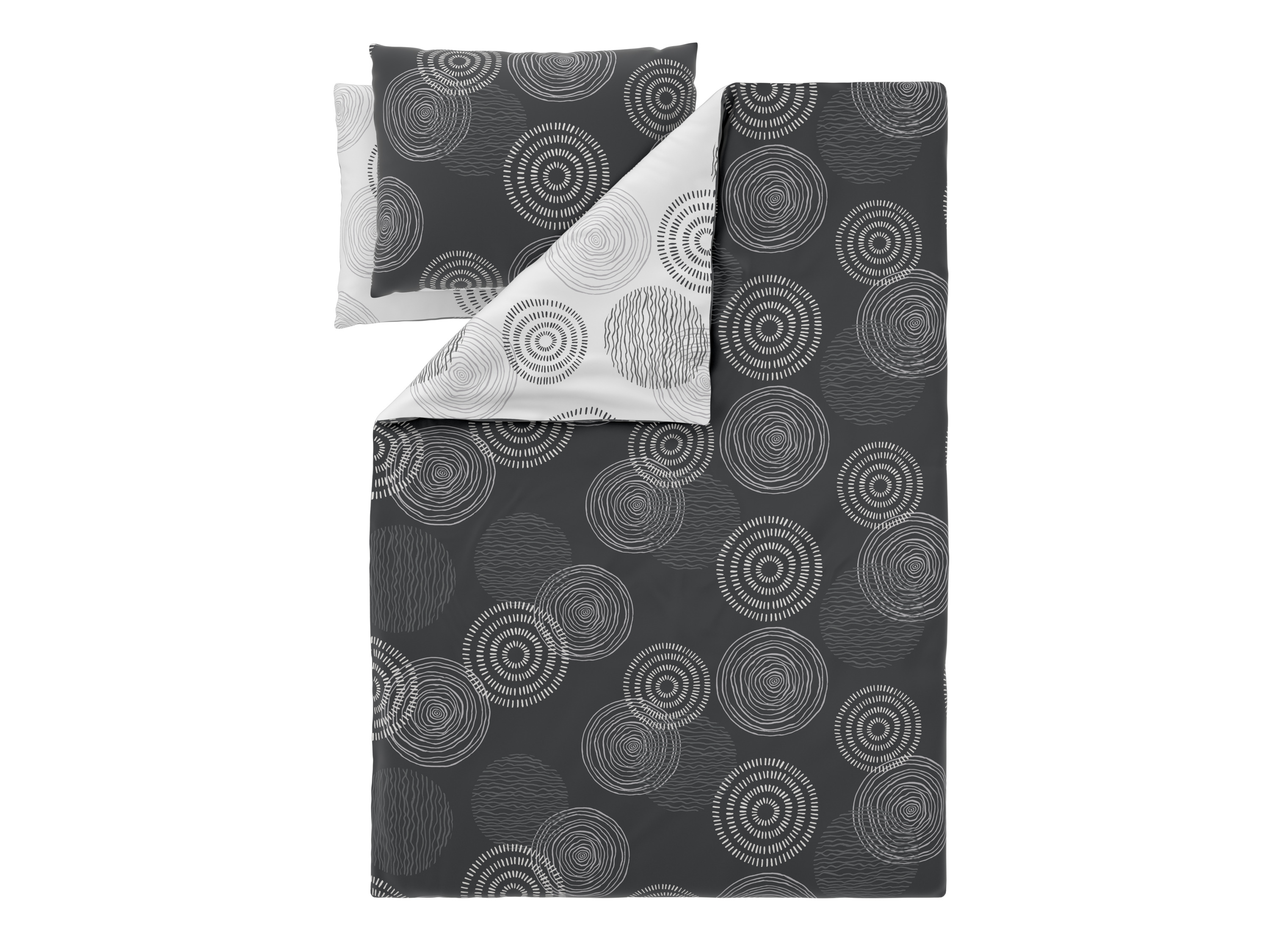 Livarno® Ložní povlečení Renforcé, 200 x 220 cm, 70 x 90 cm (kruhy)