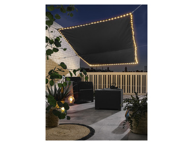 LIVARNO home Sluneční plachta s LED osvětlením, 3 x 2 m