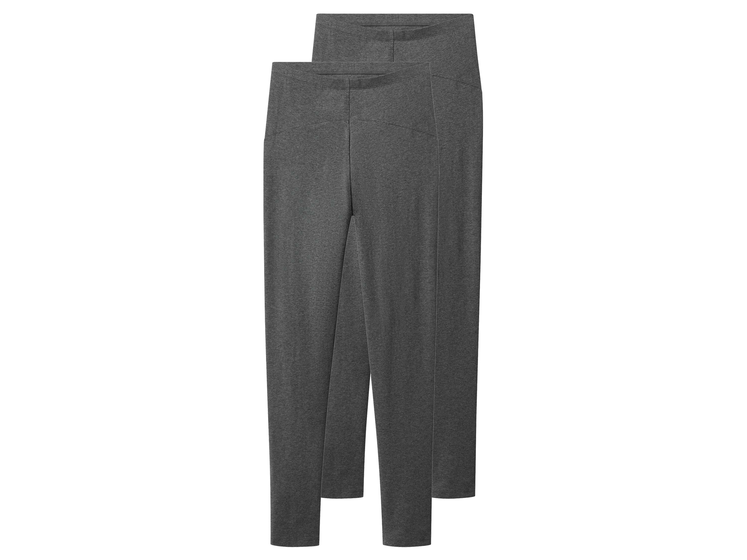 esmara® Dámské těhotenské legíny s BIO bavlnou, 2 kusy (šedá, L(44/46))