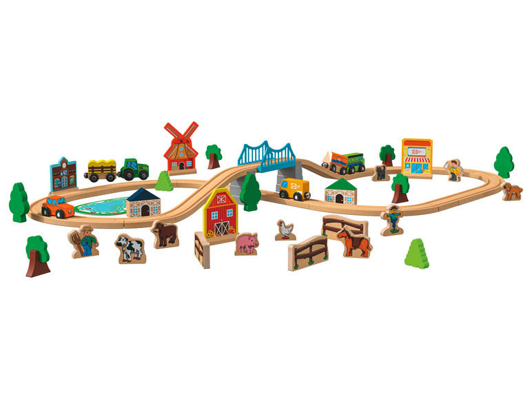  Zobrazit na celou obrazovku Playtive Dřevěná železnice Město / Statek - Obrázek 5