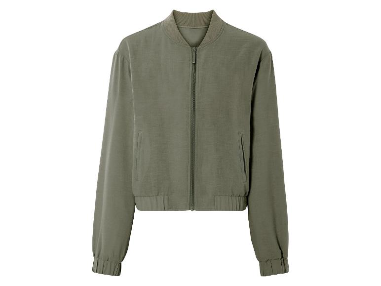 Zelená bomber bunda se zipem.