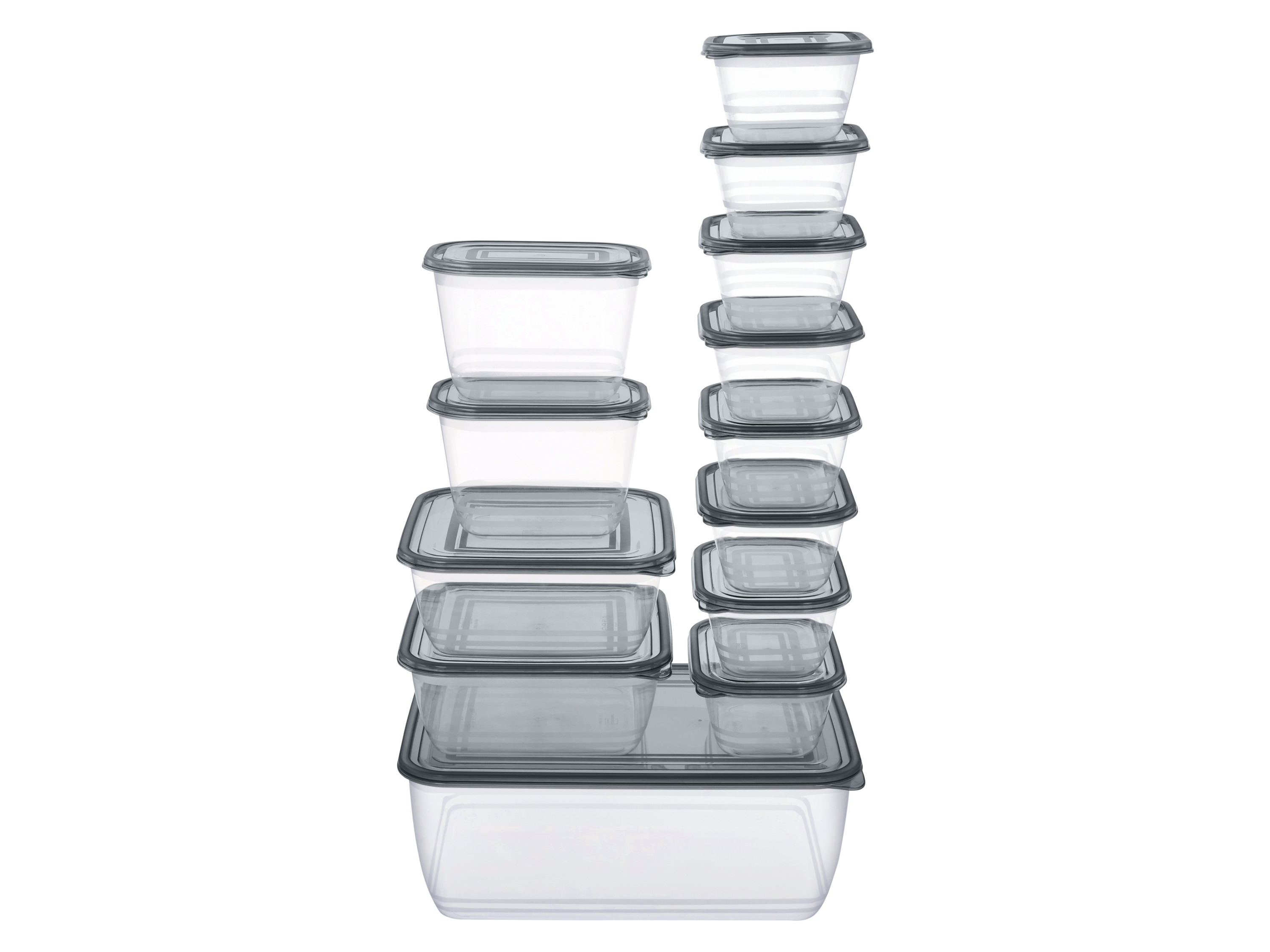 Silvercrest® Sada potravinových dóz, 13 kusů (šedá)