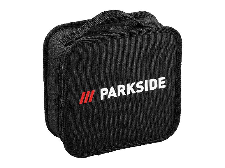 Černá přenosná taška s bílým a červeným logem Parkside