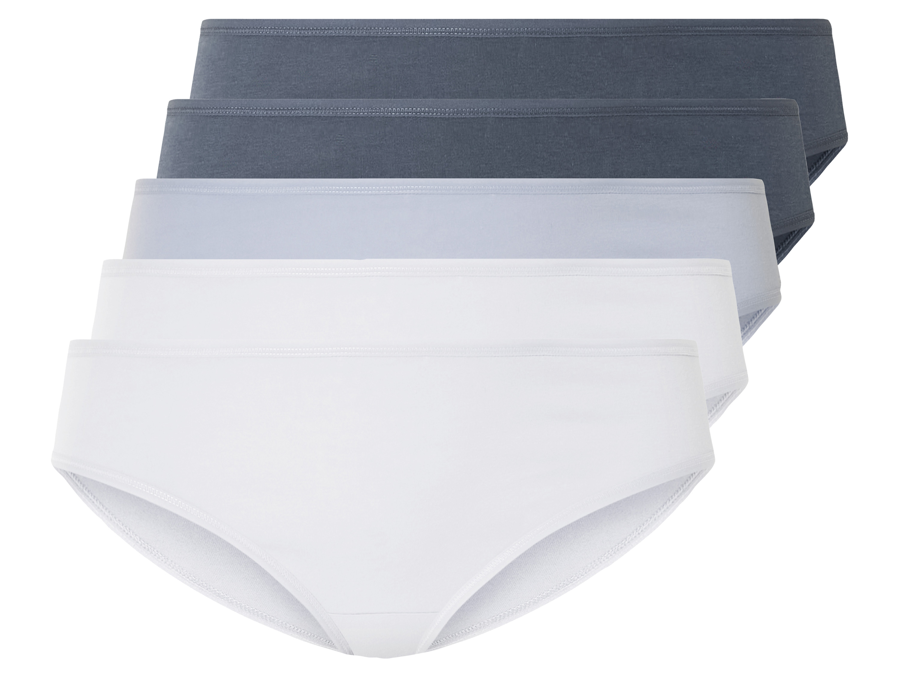 esmara® Dámské kalhotky, 5 kusů (Xxl (52/54), tmavě modrá / světle modrá / bílá)