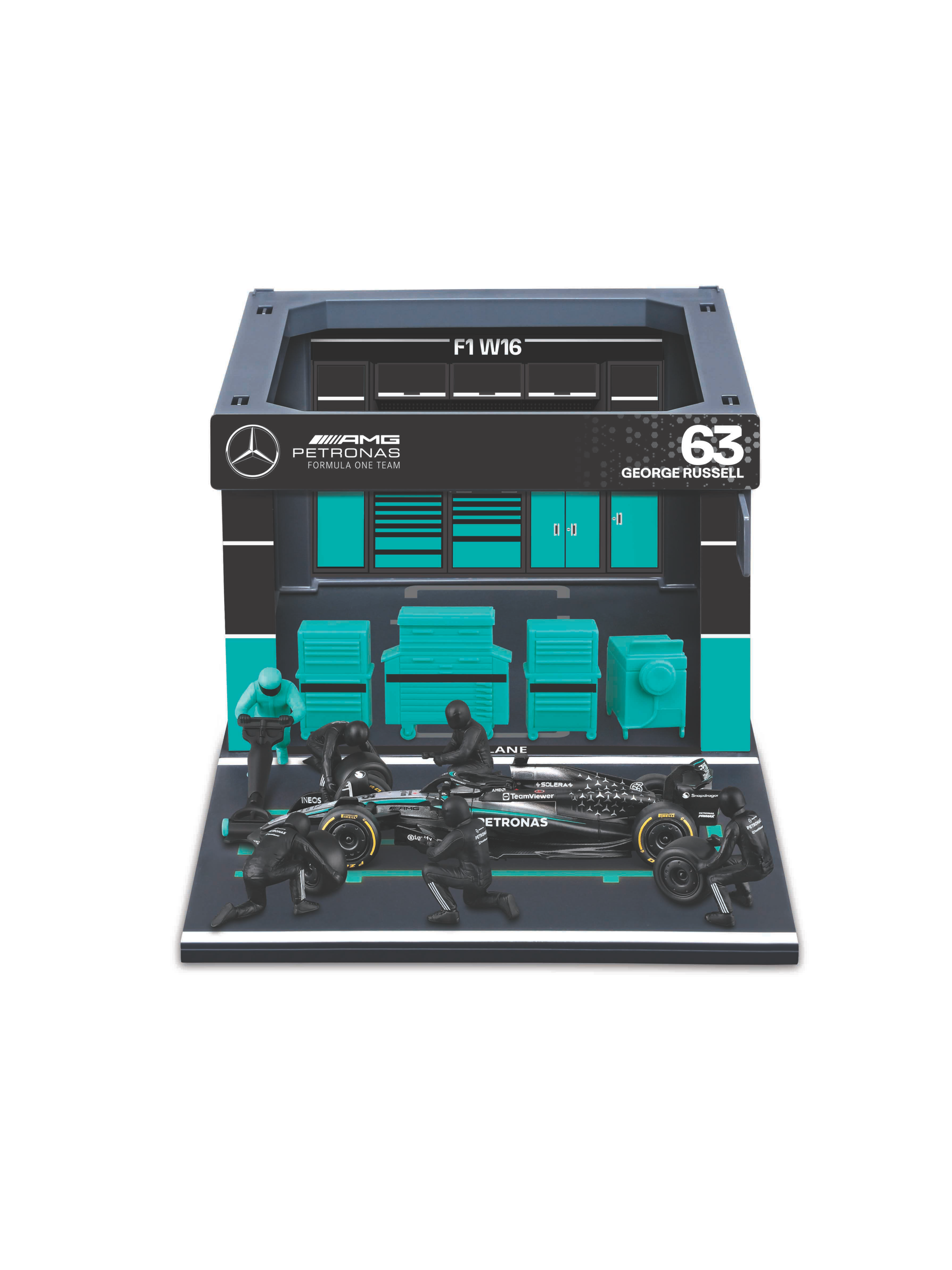 Bburago Model auta F1 Pit Pass, 1:43 (Mercedes AMG Petronas F1 W16)