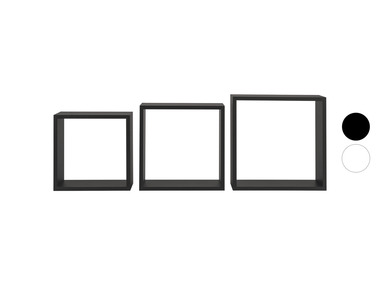 LIVARNO home Sada policových kostek, 3dílná