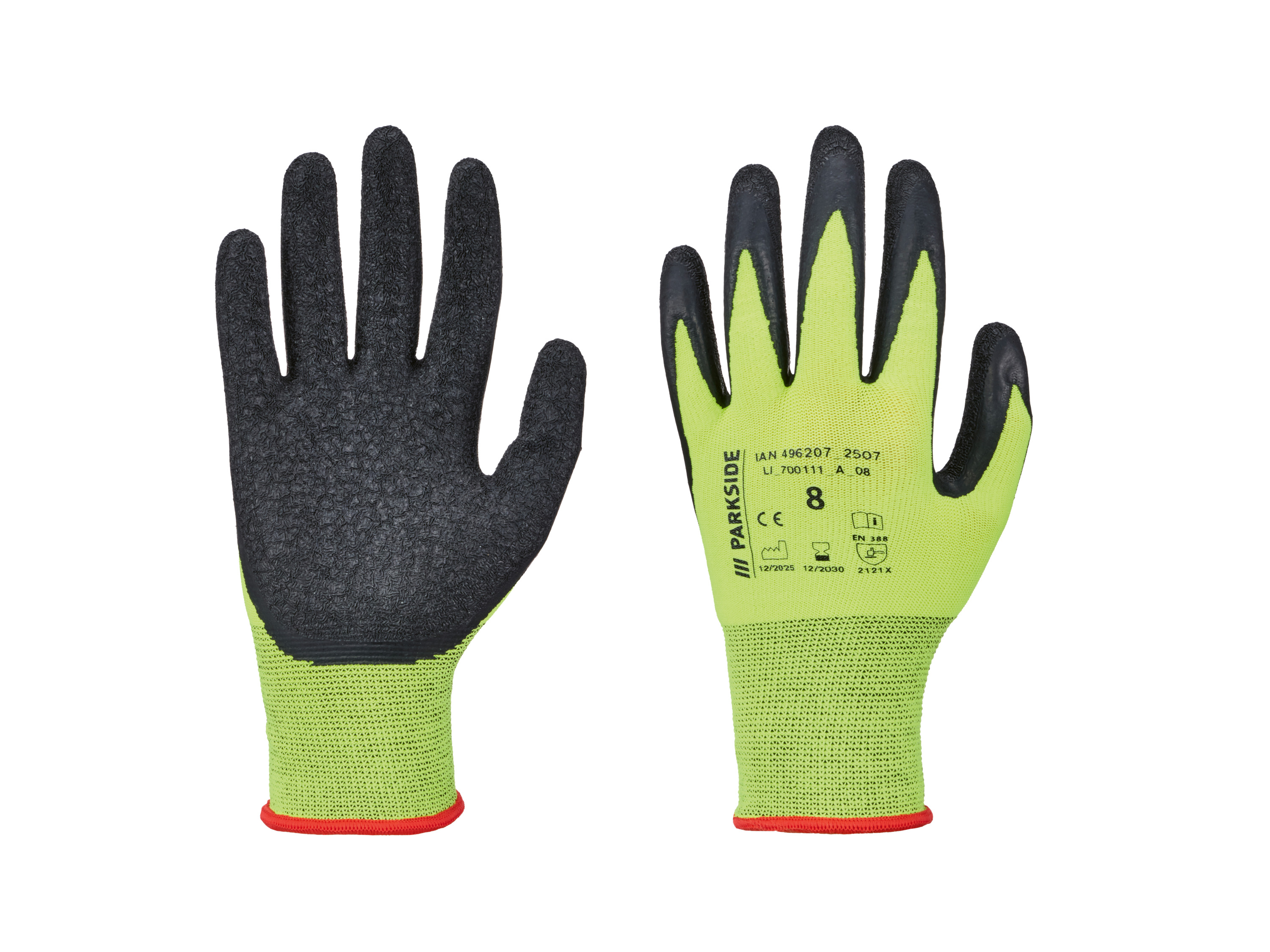 Parkside® Dámské/Pánské pracovní rukavice (žlutá, 8)