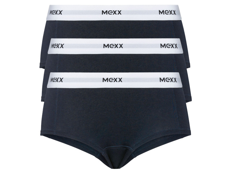 MEXX Dámské kalhotky, 3 kusy (S, navy modrá)