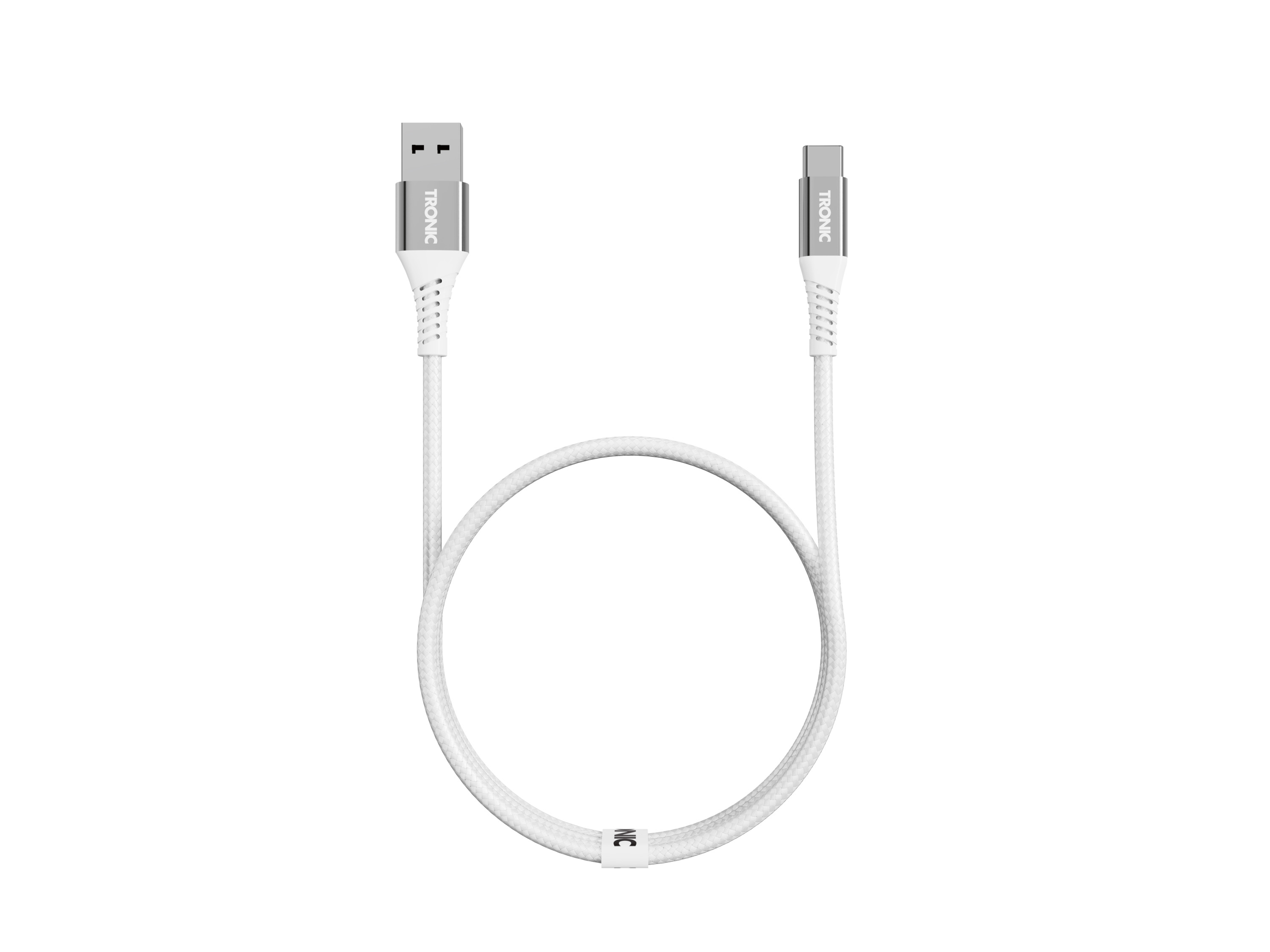 Tronic® Nabíjecí a datový kabel, 2 m (Usb-A - Usb-C, bílá)