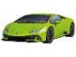 Neonově zelené 3D puzzle Lamborghini Huracán EVO