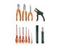 Sada nářadí Parkside s kleštěmi, šroubováky a odizolovacím nástrojem.