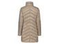 Béžová prošívaná bunda s dlouhými rukávy.