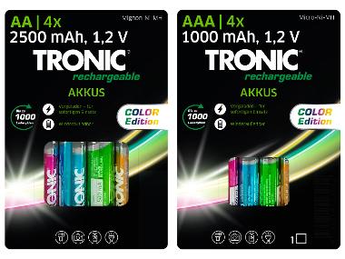 TRONIC® Nabíjecí baterie Ni-MH Ready 2 Use Color, 4 kusy