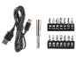 USB nabíjecí kabel a sada magnetických bitů pro šroubovák.