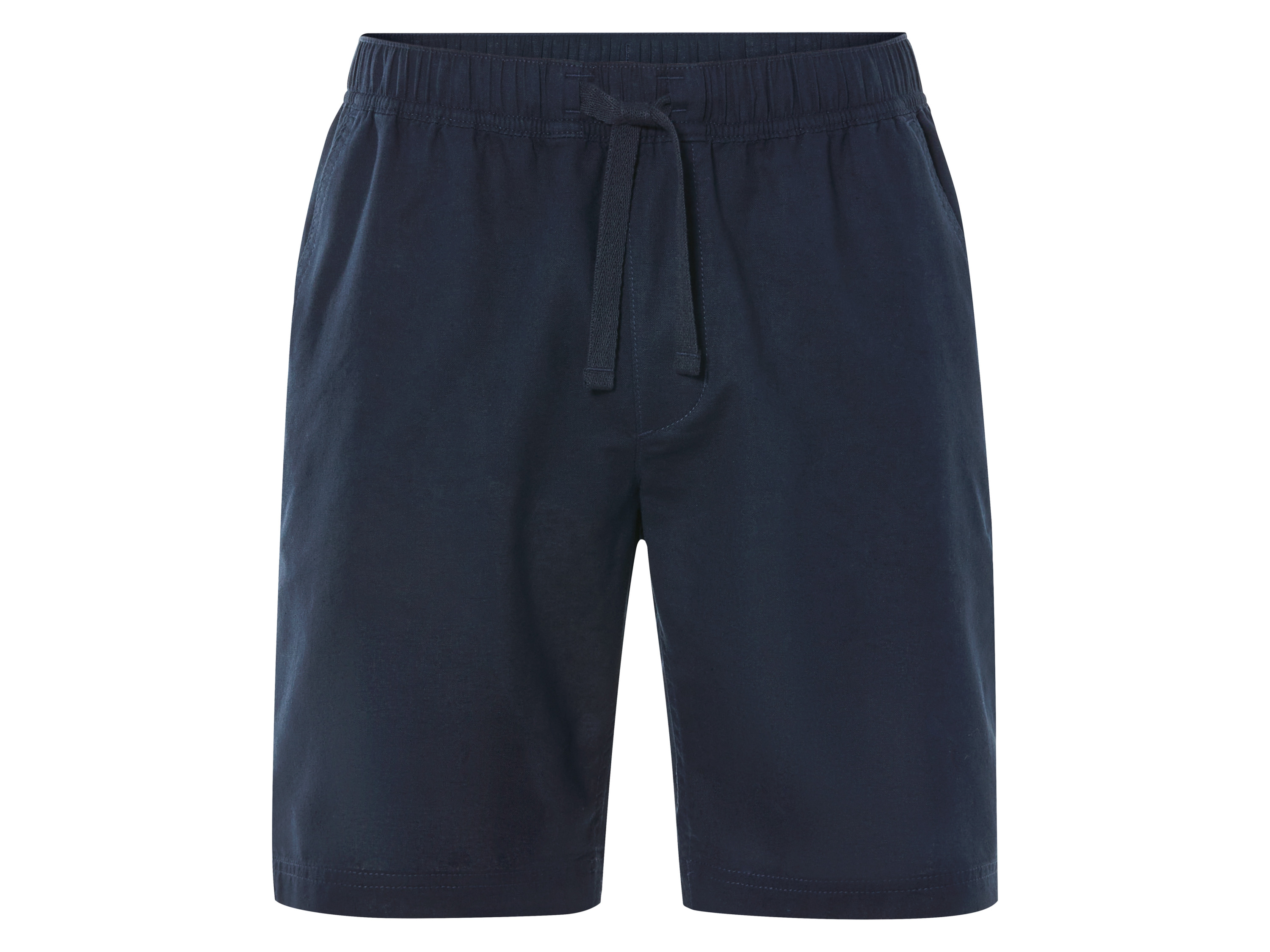 Livergy® Pánské bermudy s podílem lnu (navy modrá, XL (56/58))
