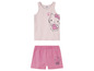 Růžové tílko a šortky s Hello Kitty.