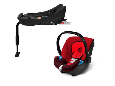 CYBEX SILVER Dětská autosedačka Aton Rumba Red 2018, sk. 0+, až 13 kg se základnou CYBEX Aton Base-Fix SL 2018