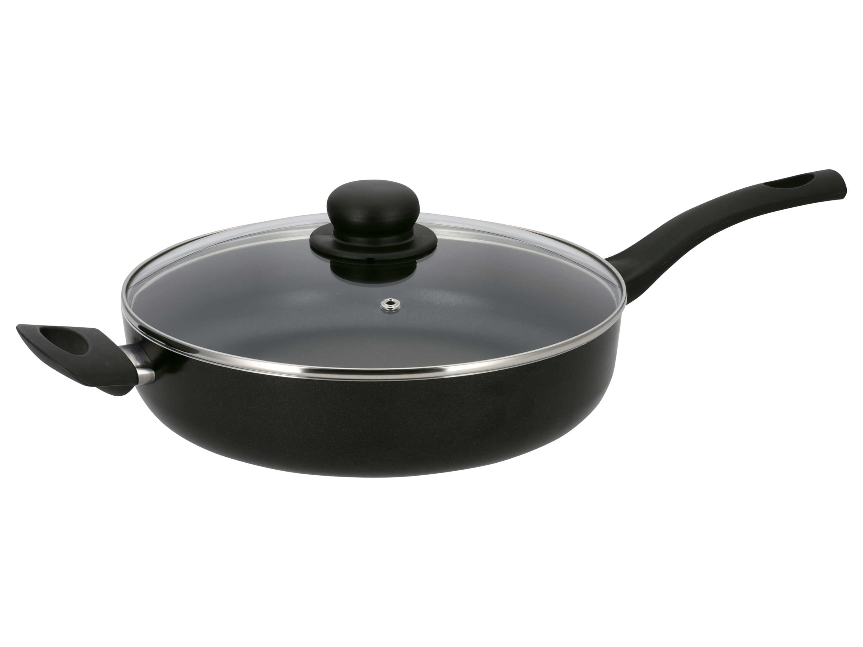 Silvercrest® Hliníková pánev s poklicí Alu Noir, Ø 28 cm