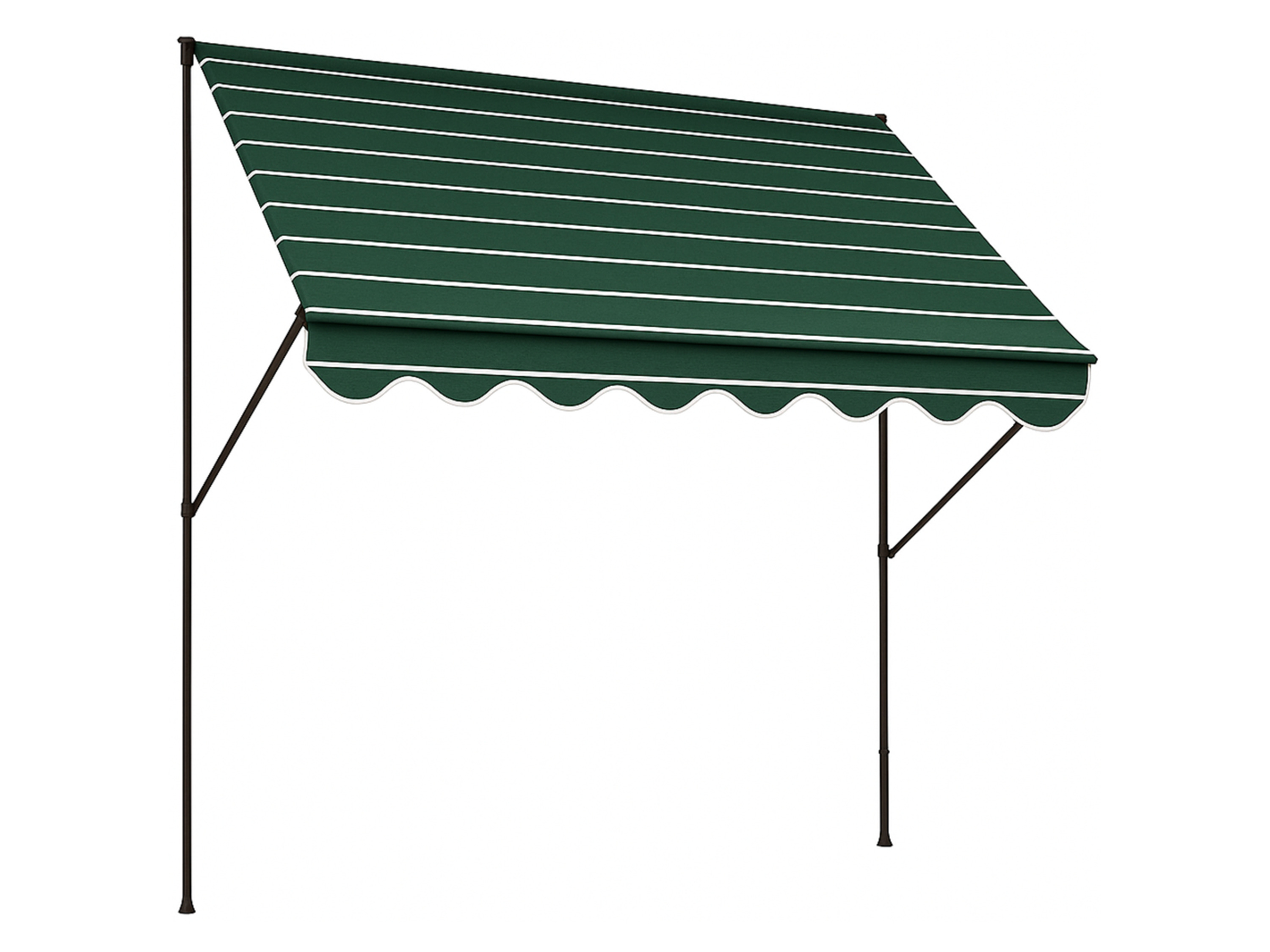 Upínací markýza Angerer (zelená s béžovými pruhy, 150 cm)