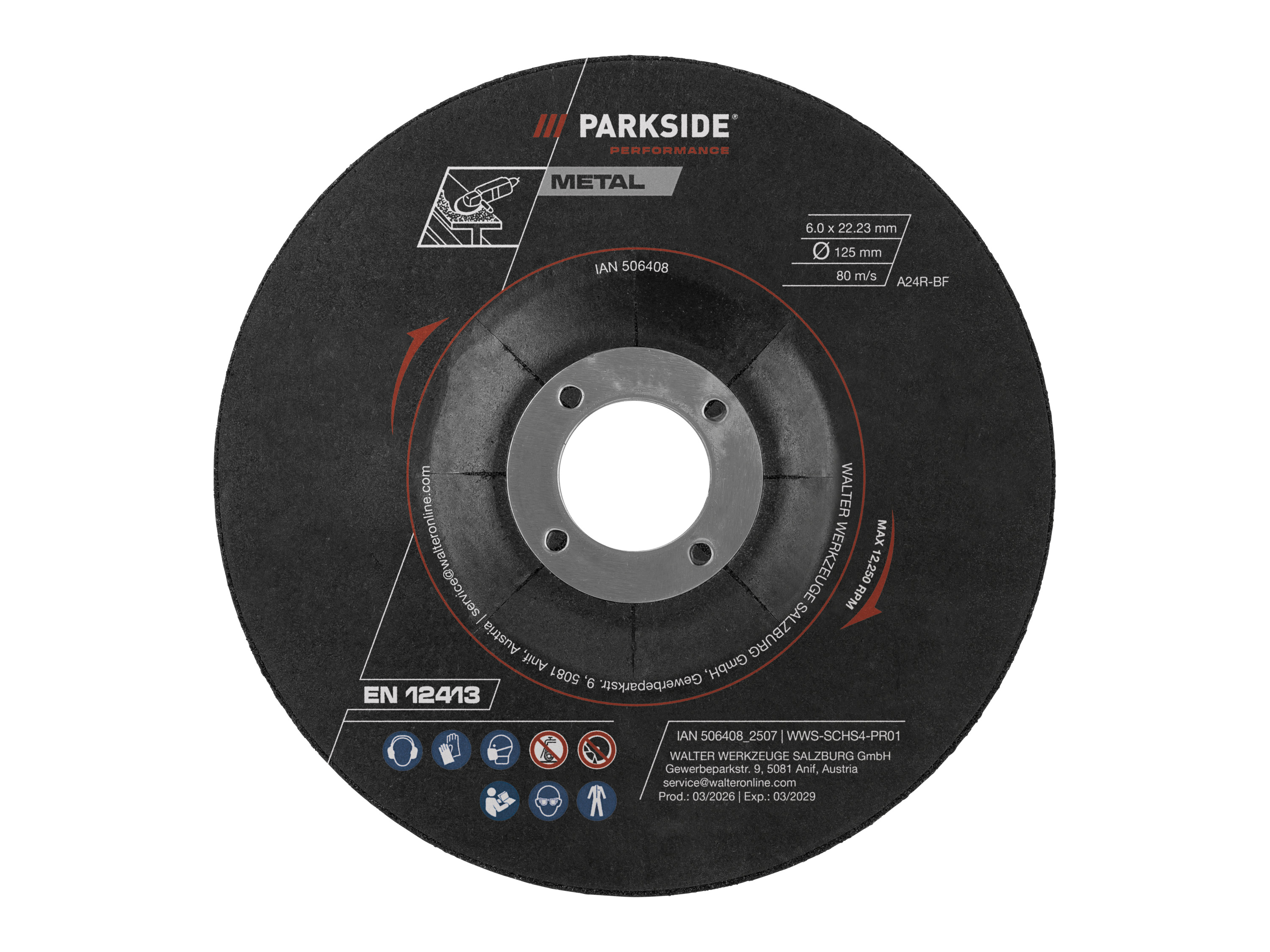 Parkside Performance® Sada řezných kotoučů, 12dílná / Sada hrubovacích kotoučů, 4dílná / Diamantový řezný kotouč (sada hrubovacích kotoučů, 4dílná)