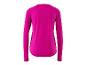 Dámské funkční tričko s dlouhým rukávem v zářivě růžové barvě, zadní pohled.