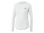 Bílé dámské tričko s dlouhým rukávem a kulatým výstřihem
