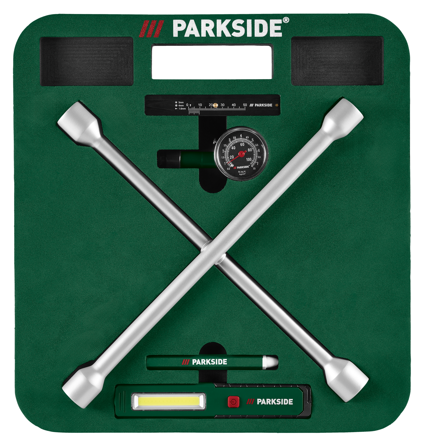 Parkside® Sada křížových klíčů na kola s podložkou pod kolena a příslušenstvím Prsk 6 A1