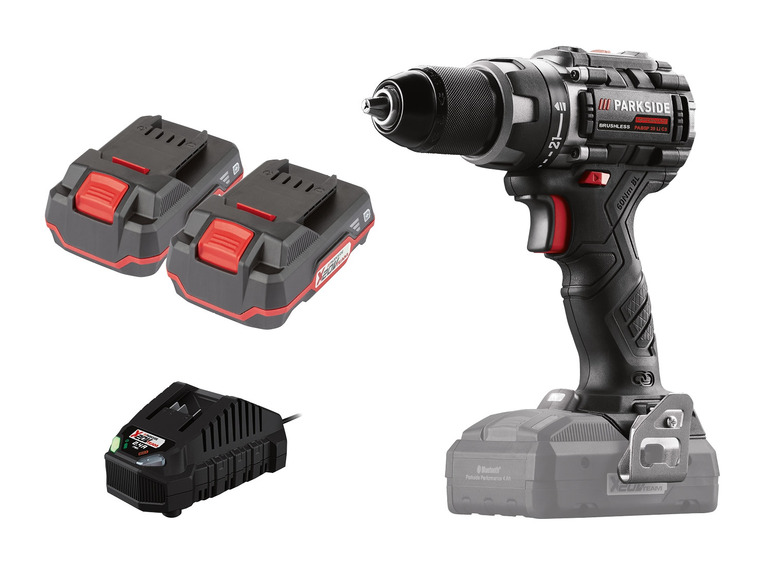  Zobrazit na celou obrazovku PARKSIDE PERFORMANCE® Aku vrtací šroubovák PABSP 20 Li C3, 2x 2 Ah - Obrázek 1
