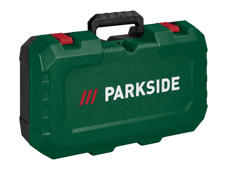 Zelená Parkside krabička na nářadí.