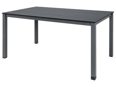 LIVARNO home Hliníkový zahradní stůl Valencia, 150 x 90 cm, šedá