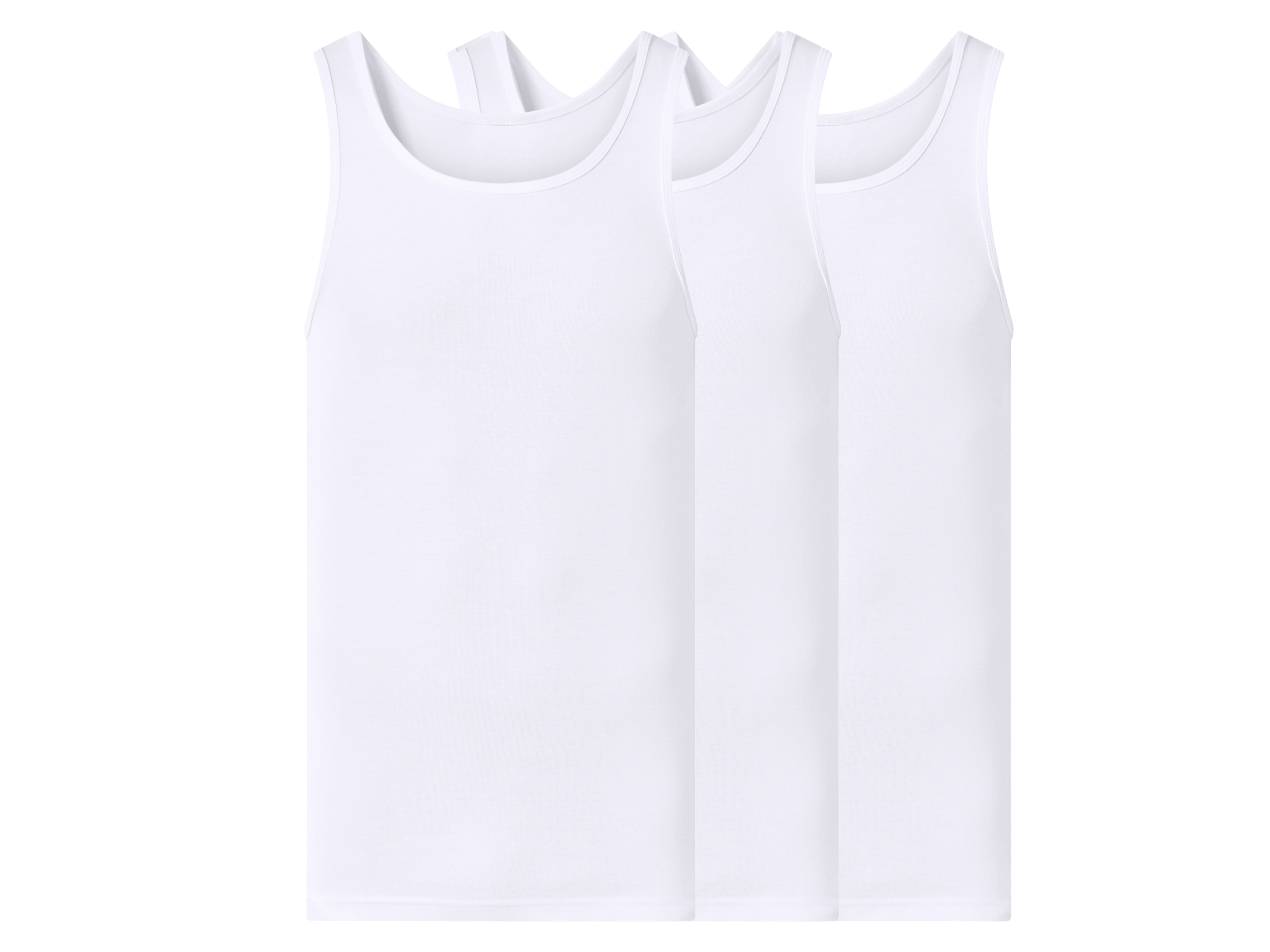 Esmara MEN Pánský vroubkovaný nátělník, 3 kusy (bílá, 4/S)