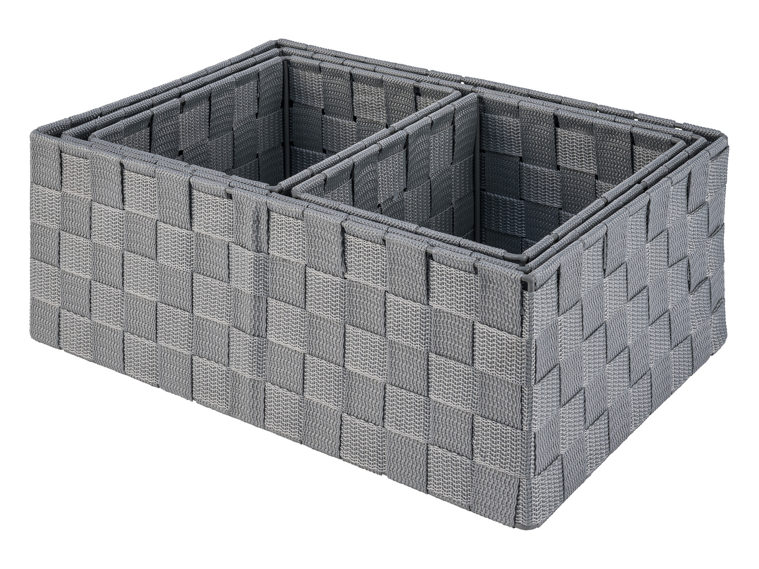 Livarno home Závěsný regál / Sada úložných košů / Organizér (sada úložných košů/světle šedá)