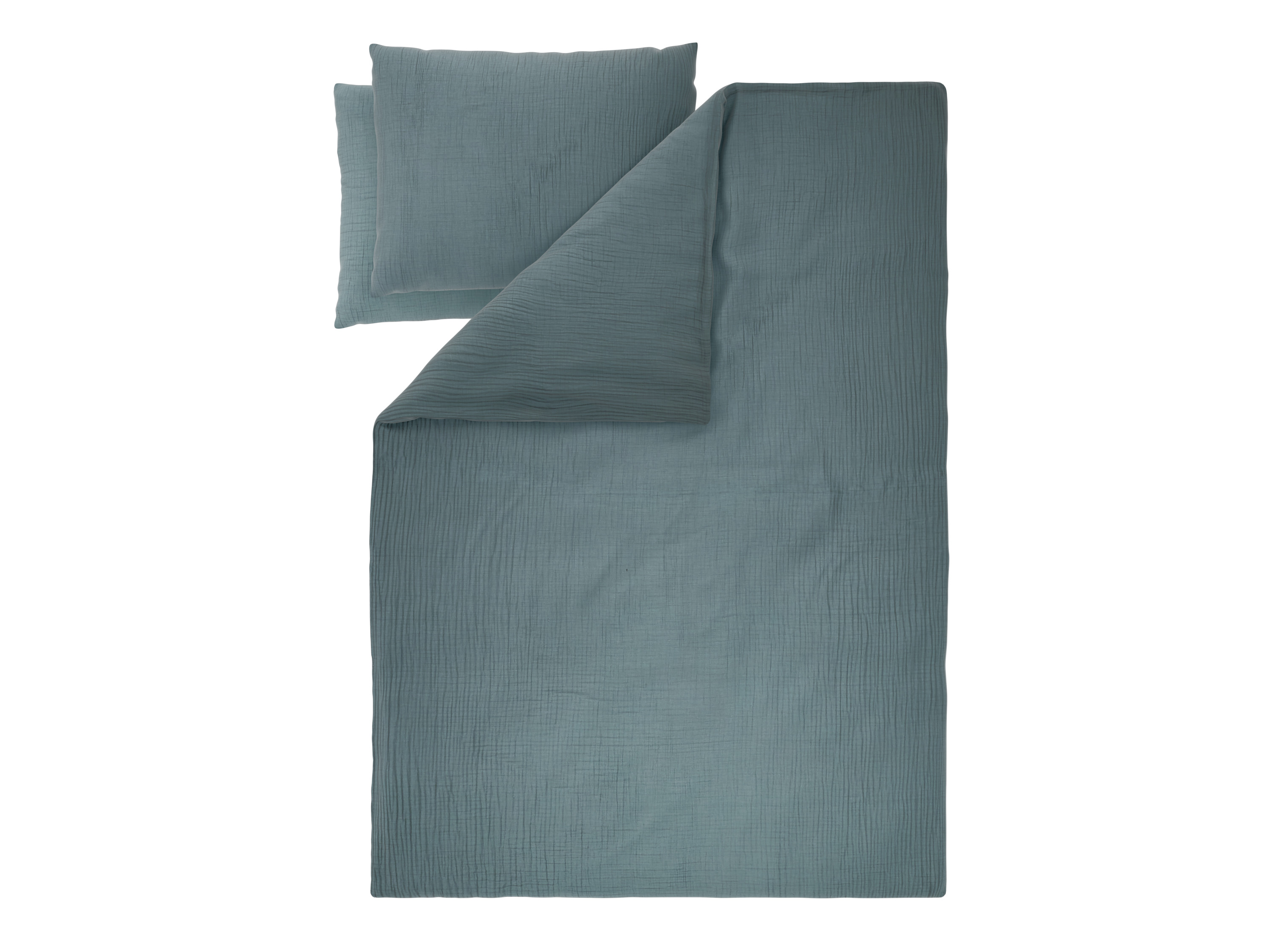 Livarno® Mušelínové ložní povlečení, 240 x 220 cm, 70 x 90 cm (tmavě modrá)