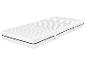 Bílý matrace s vodorovným prošíváním.