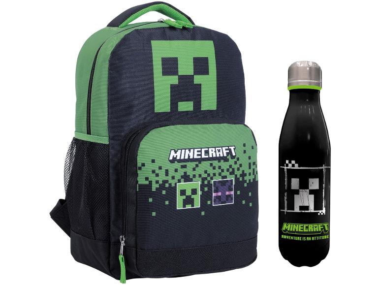 Batoh a láhev na vodu Minecraft.