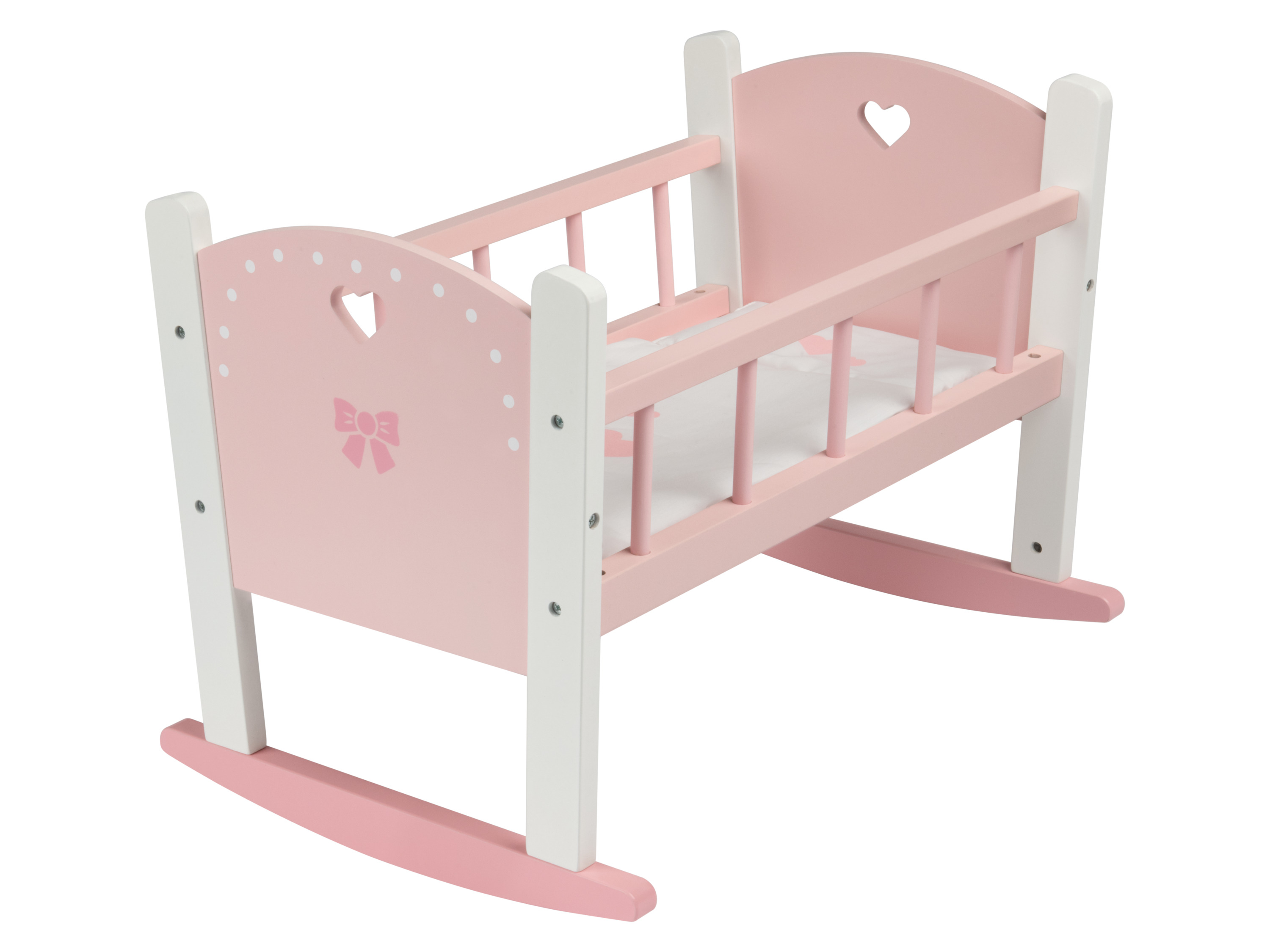 Playtive Dřevěná kolébka / Dřevěný kočárek pro panenky (kolébka pro panenku)