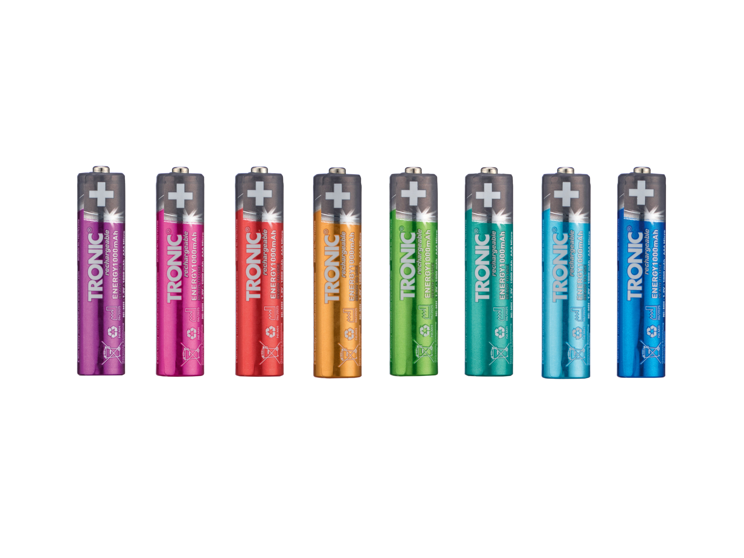 Tronic® Nabíjecí baterie Ni-MH Ready 2 Use Color, 8 kusů (Aaa – mikrotužková)