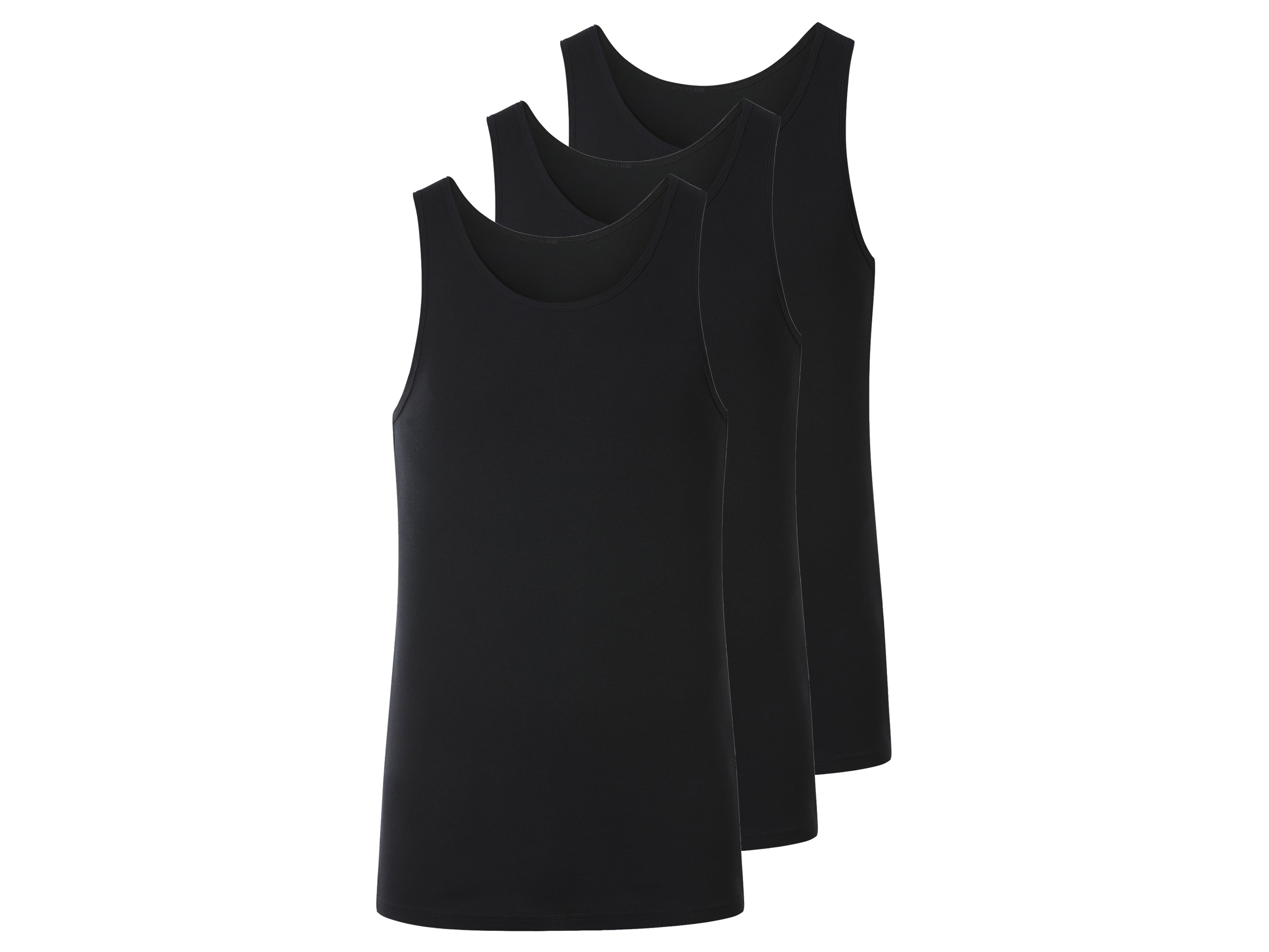 esmara Men Pánský nátělník, 3 kusy (černá, 5/M)