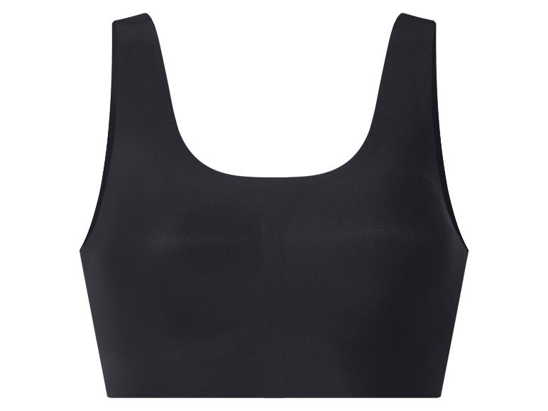 Černá bezešvá sportovní podprsenka nebo crop top