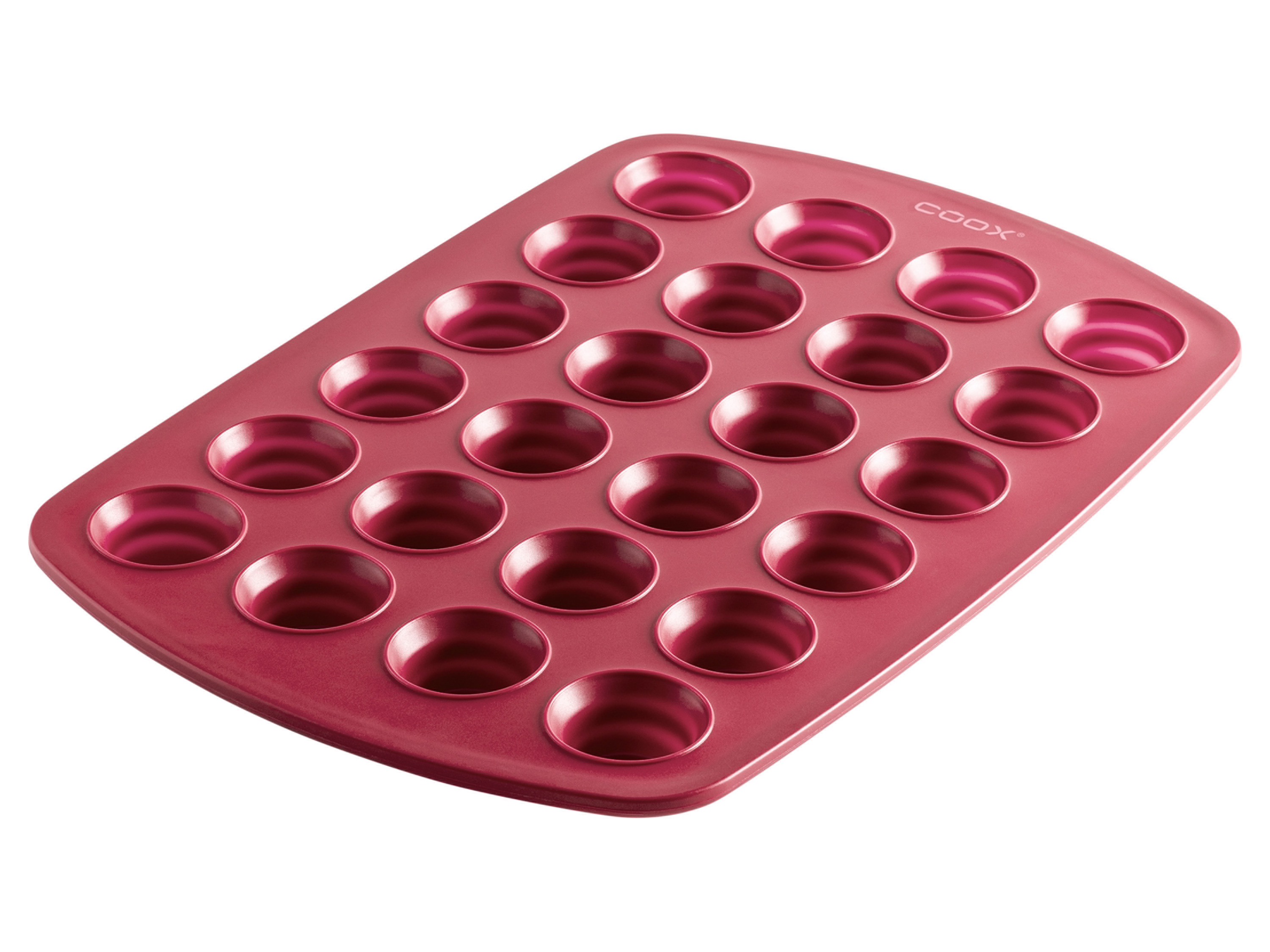 Coox Silikonová forma na muffiny (tmavě červená)
